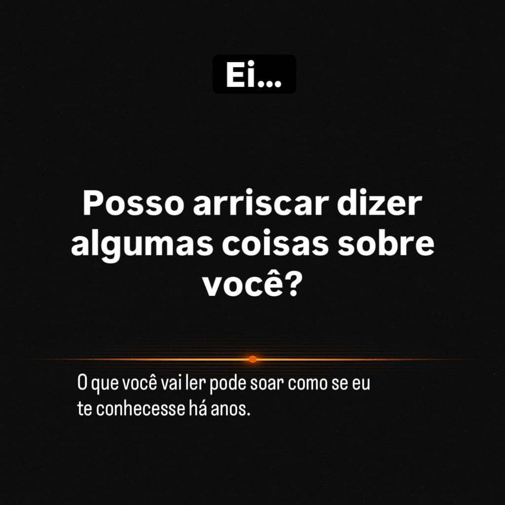 Se ao longo desse carrossel eu descrevi duas ou três coisas que fizeram sentido pra você, isso já foi suficiente para criar uma ponte.