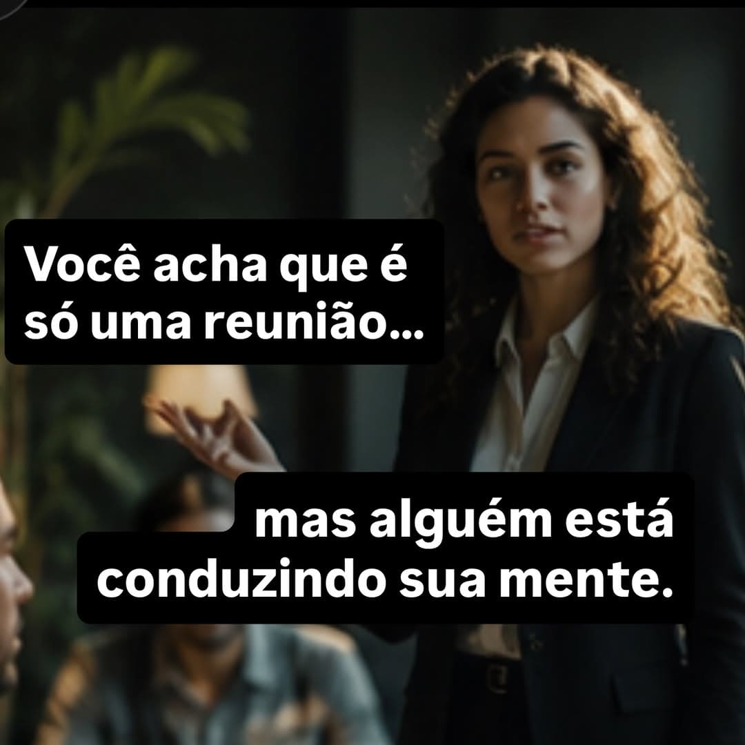 Com frequência as reuniões são espaços de condução psicológica. Ao definir a pauta, define-se também o foco mental do grupo.