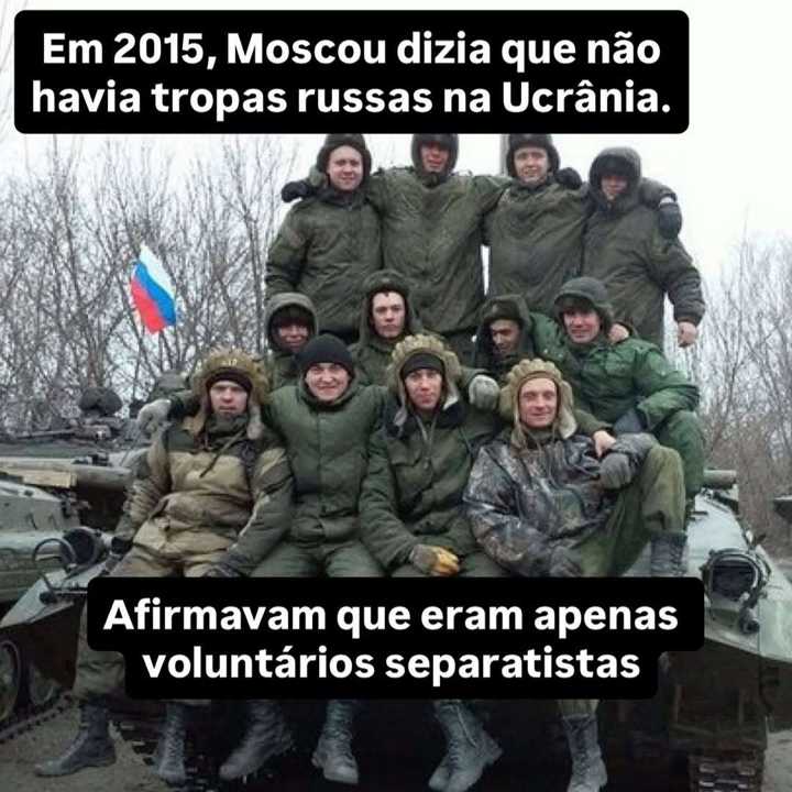 Em 2015, Moscou negava qualquer presença militar na Ucrânia, mas uma sequência de fotos... — slide 2