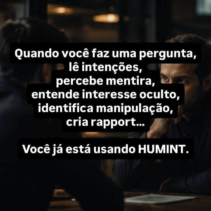 Muita gente associa HUMINT apenas à espionagem estatal. — slide 2