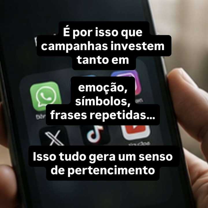 Campanhas políticas do mundo inteiro já entenderam uma coisa há muito tempo que o ser... — slide 5