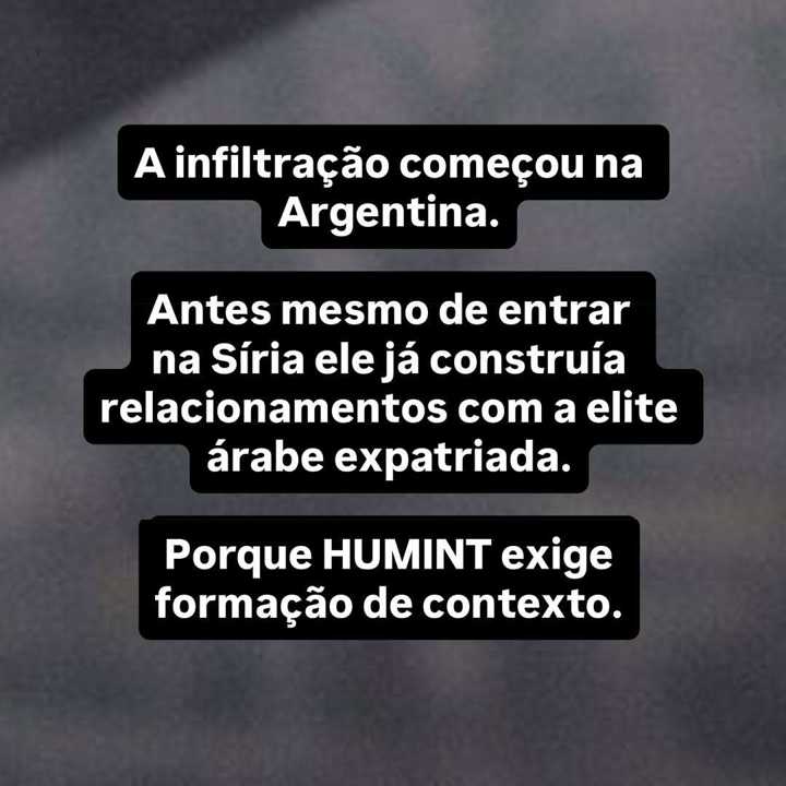 Muita gente olha para o caso Eli Cohen e pensa que a operação começou em Damasco. — slide 6