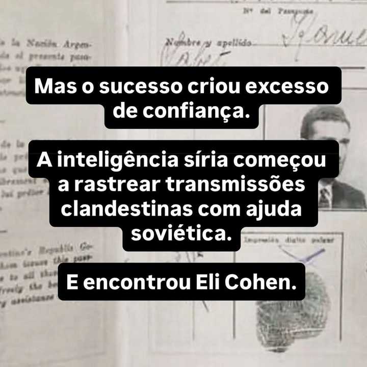 Muita gente olha para o caso Eli Cohen e pensa que a operação começou em Damasco. — slide 10