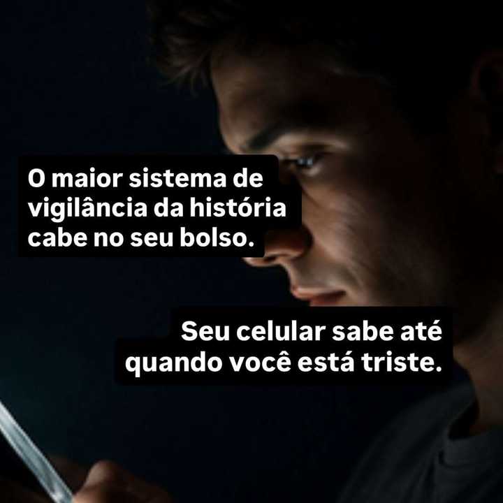 A maior espionagem moderna acontece no seu bolso. — slide 1
