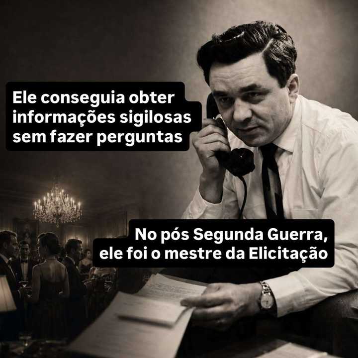 Elicitação é uma técnica de comunicação usada para obter informação de forma indireta,... — slide 1