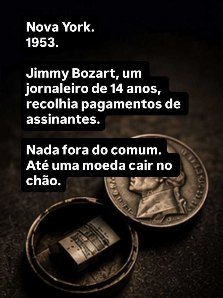 Em junho de 1953, um garoto de 14 anos chamado Jimmy Bozart fazia entregas de jornais no... — slide 2
