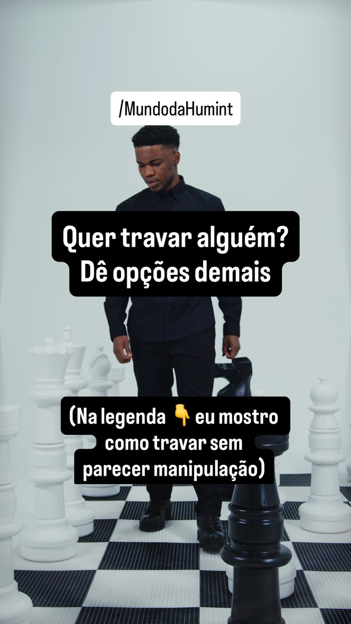 Na teoria, oferecer muitas opções parece dar liberdade. Na prática, isso gera paralisia, arrependimento e submissão disfarçada.