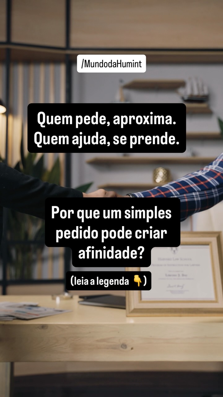 Na psicologia social, esse fenômeno é conhecido como Efeito Ben Franklin.